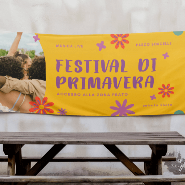 Striscione in PVC colorato